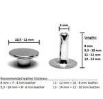 Ladda upp bild till gallerivisning, Storleks guide för 11 mm nitar - Saddlers Design
