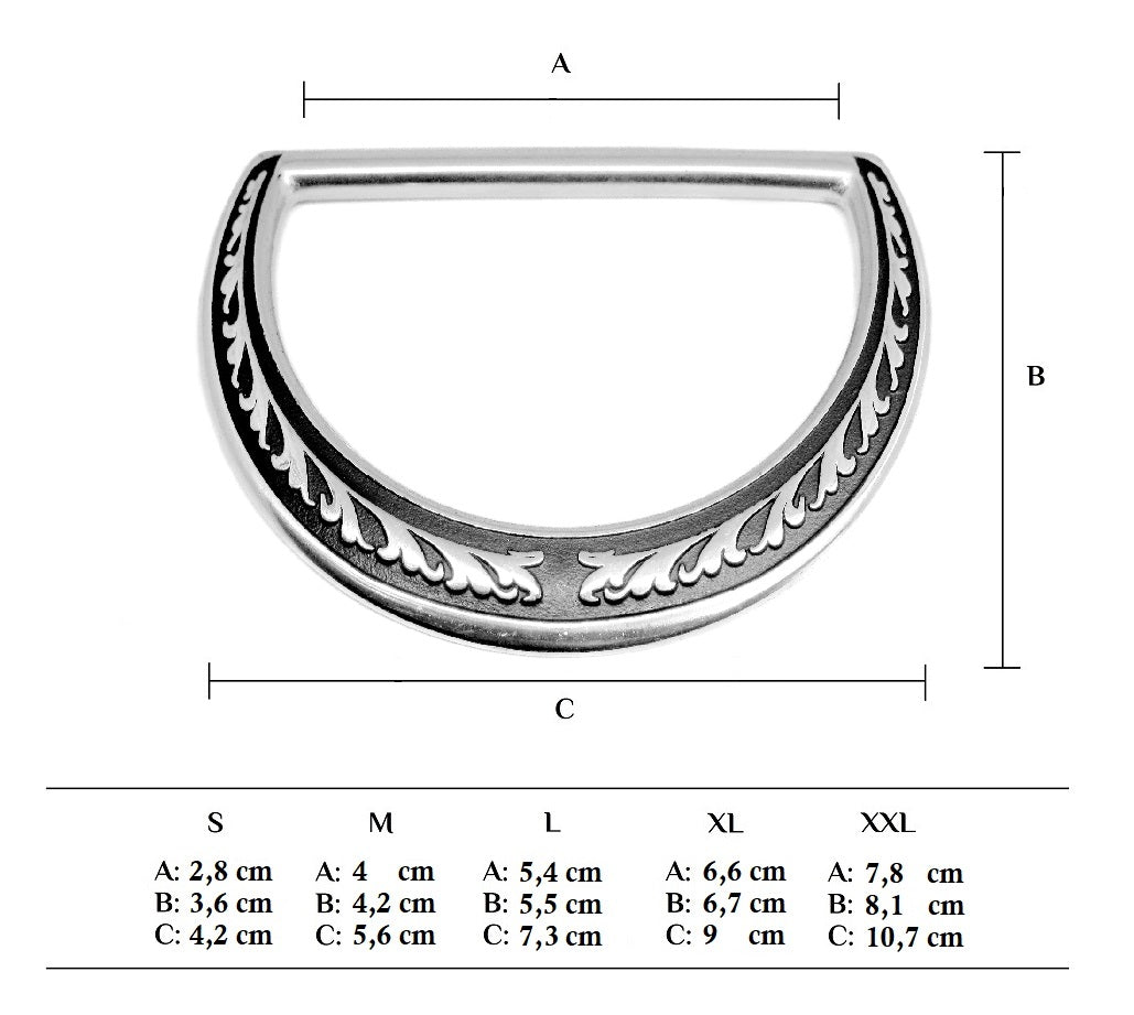 Dimensioner till western d-ring - Saddlers Design